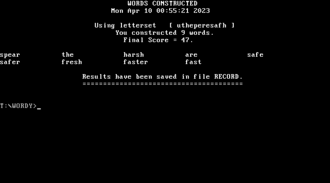 After 3 minutes you're simply booted back to the command prompt.